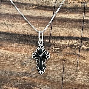 Vintage Native American Sterling Silver Cross Pendant